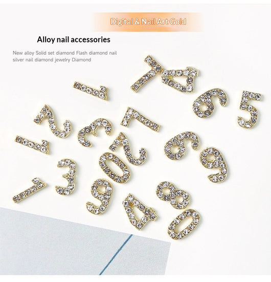 Joyas de Uñas 3D Explosión Dorado con Diamantes - Image 11