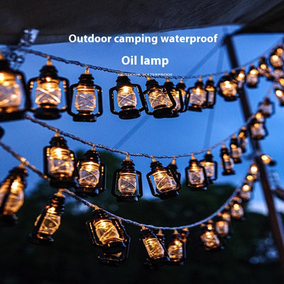 Lámpara Retro LED Estilo Linterna de Queroseno para Camping
