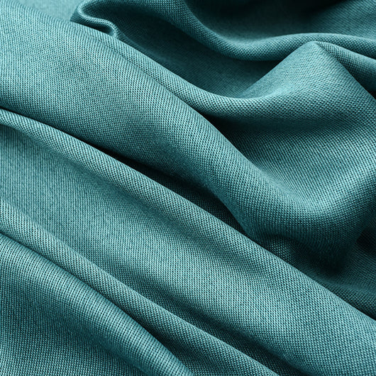 Close-up of a dark gray thickening double-sided linen-look jacquard curtain fabric with a textured weave. - Image 28