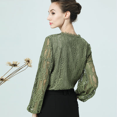 Blusa Larga Cuello V Suelta y Elegante para Mujer - Image 3