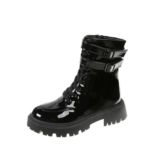 Botas de Charol con Tacón Elevado para Mujer