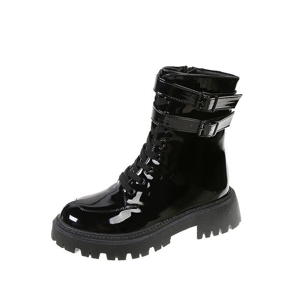 Botas de Charol con Tacón Elevado para Mujer