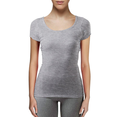 Camiseta Modal de Manga Corta Doble Capa para Mujer - Image 14