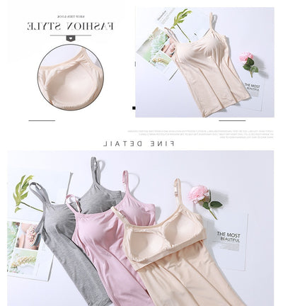 Chaleco Modal Ajustable para Mujer - Top Tubo Interior sin Sostén - Image 15
