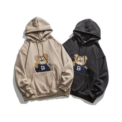 Sudadera Holgada con Estampado de Oso Bordado - Image 3