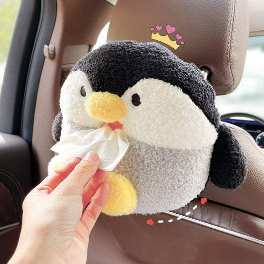 Organizador de Asiento para Auto con Dispensador de Pañuelos y Diseño Peluche - Image 7