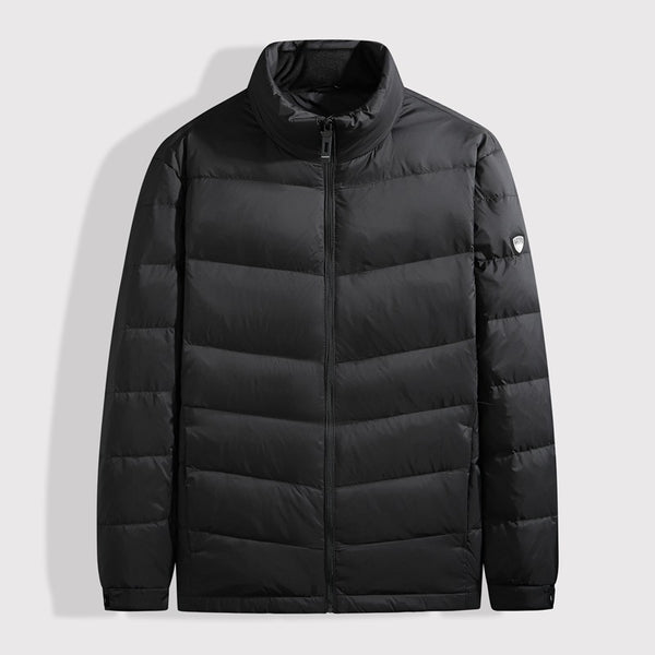 Chaqueta de Plumas para Hombre con Cuello Alto - Abrigo Cálido Otoño Invierno