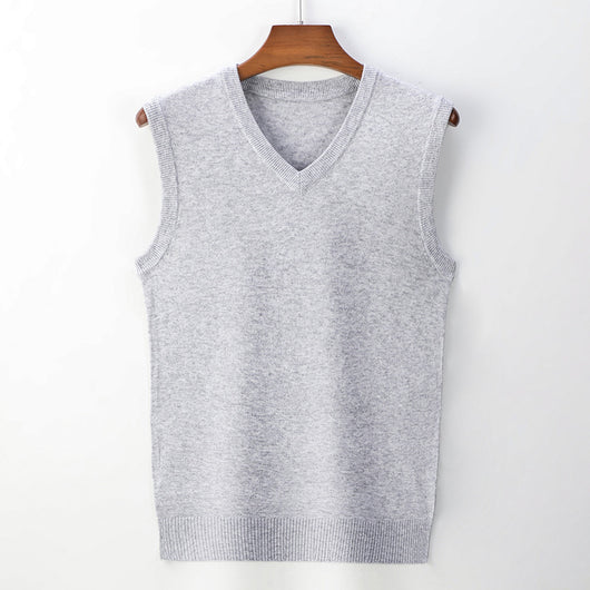 Suéter Casual V-Neck Liso para Hombre - Primavera y Otoño - Image 6