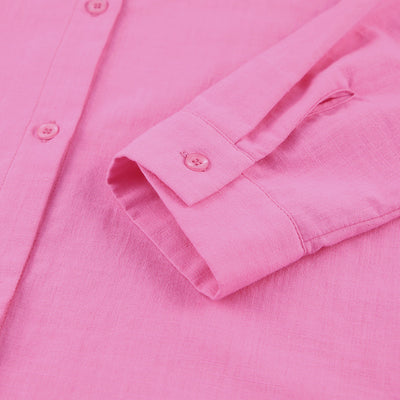 Camisa Larga de Algodón y Lino para Mujer - Colección Otoño Temprano - Image 24