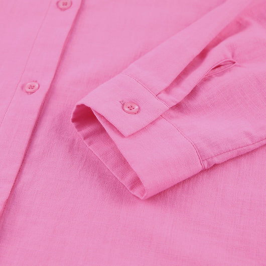 Camisa Larga de Algodón y Lino para Mujer - Colección Otoño Temprano - Image 24