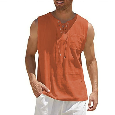 Camiseta Casual para Hombre con Cuello y Corbata - Manga Corta - Image 8