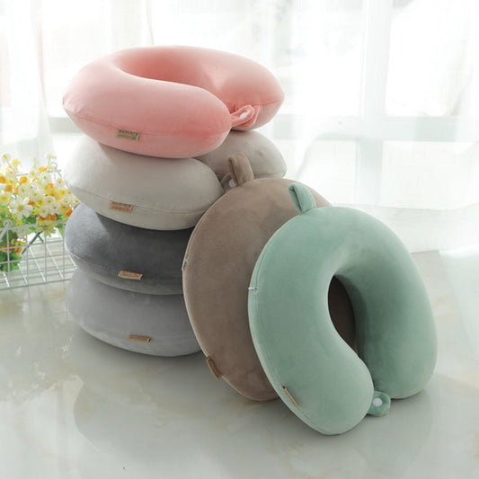 Almohada en U de Espuma Viscoelástica - Soporte Cervical Premium para Viajes