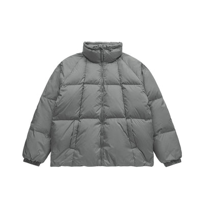 Chaqueta Acolchada de Plumas para Hombre con Cuello Alto Liso - Image 11