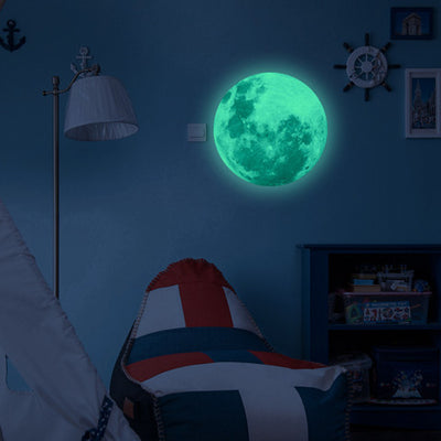 Pegatinas Luminiscentes Ecológicas Diseño Luna y Reciclaje