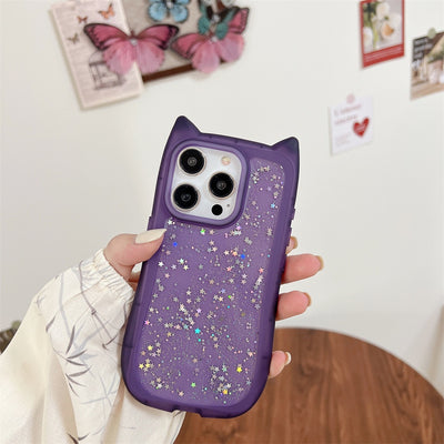 Funda para Celular con Orejas de Gato 3D y Purpurina Epoxi - Image 12