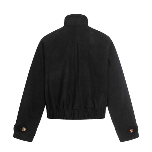 Chaqueta Casual Retro con Cuello Alto y Hebilla Aviador - Image 11