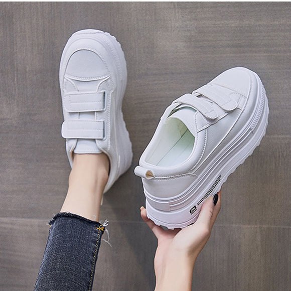 Zapatillas Blancas Plataforma Gruesa para Primavera y Otoño