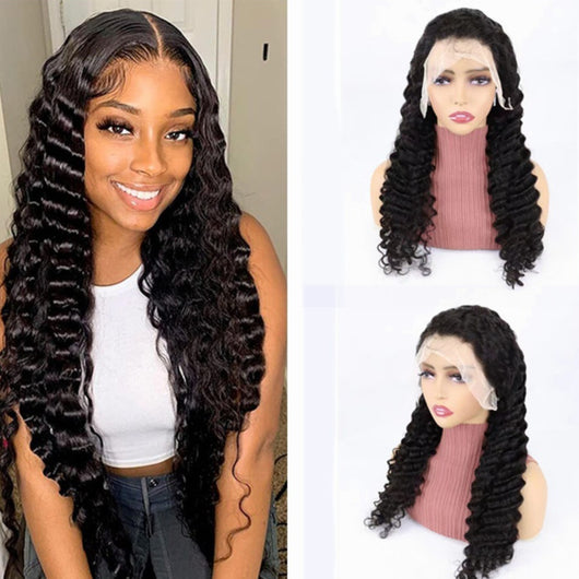 Peluca de Encaje Frontal Cabello Humano Color Liso Uniforme