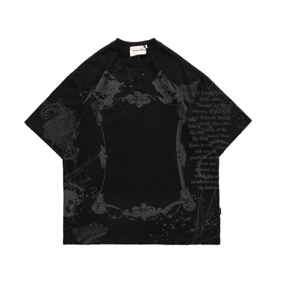 Playera Suelta con Estampado de Letras - Unisex - Image 10