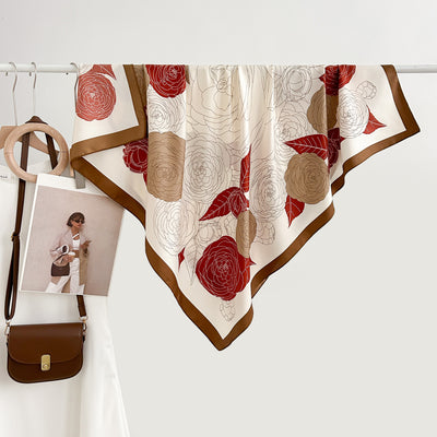 Pañuelo Floral Coreano Premium con Estampado Artesanal - Image 7