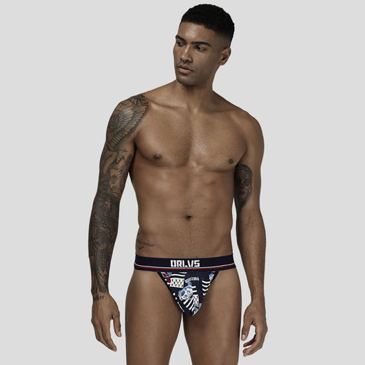 Calzoncillo Tipo Tanga Transpirable de Cintura Media con Estampado para Hombre - Image 9