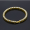 Tin Alloy Dorado Color Iced Bracelet Men's Hip Hop Chain Street Rock Jewelry Dorado 5mm6inch