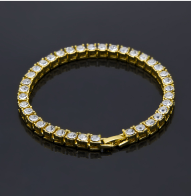 Pulsera Iced Out Dorada para Hombre - Joyería Hip Hop Urbana - Image 17