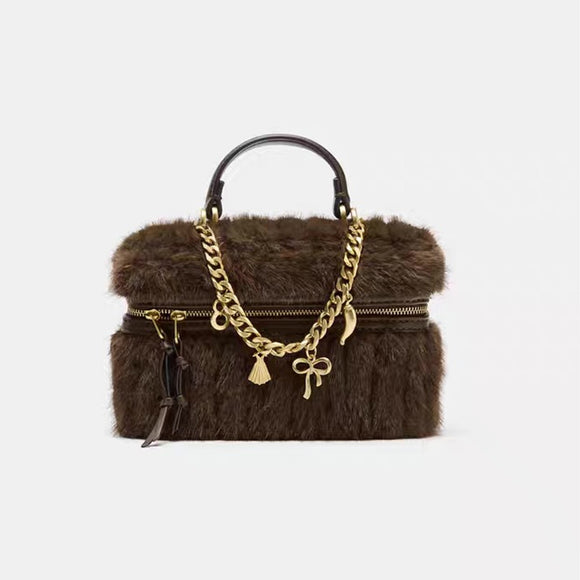 Bolsa Térmica Elegante con Cadena Decorativa - Estilo Europeo y Americano