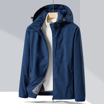Lavender windproof sports jacket with a hood, full zipper, and fleece lining, shown on a hanger. - Image 8