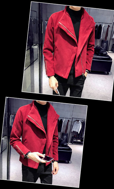 Abrigo de Lana Estilo Hong Kong para Hombre - Image 26