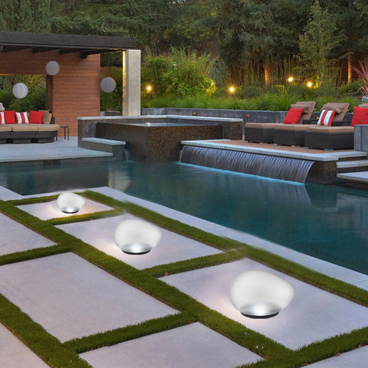 Luz Solar Decorativa de Jardín con Piedras Luminosas para Exteriores