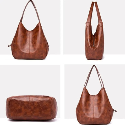 Bolso de Cuero Vintage Textura Mármol Gran Capacidad para Mujer - Image 4
