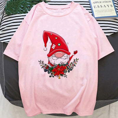 Playera Navideña con Estampado de Papá Noel y Reno - Image 48