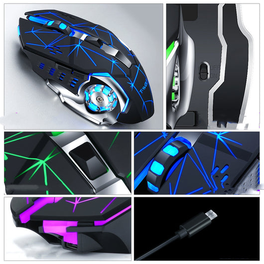 Ratón Gaming Inalámbrico 2.4G con Retroiluminación LED y Batería Recargable - Image 11