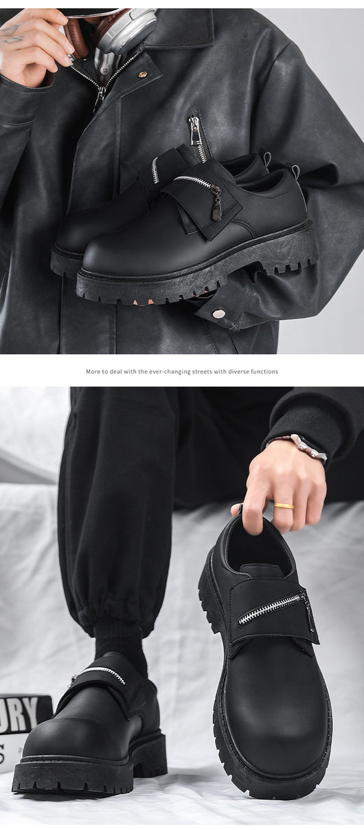 Zapatos Casuales de Plataforma en Cuero para Hombre - Image 14
