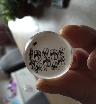 Sello de Silicona para Uñas con Cabezal Transparente y Mango Púrpura - Image 5