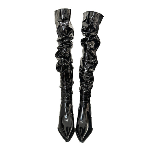 Botas Stiletto Over The Knee Estilo Texturizado Otoño - Image 5