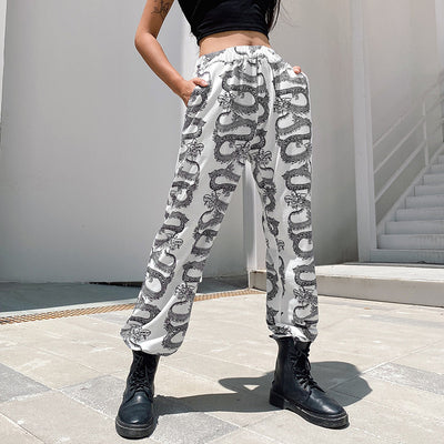 Pantalón Sudadera Estampado Dragón Cintura Alta - Image 10
