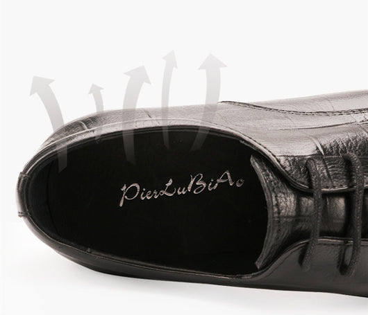 Zapatos Derby de Cuero Artesanales para Hombre - Diseño Cuadriculado Punta Fina - Image 14