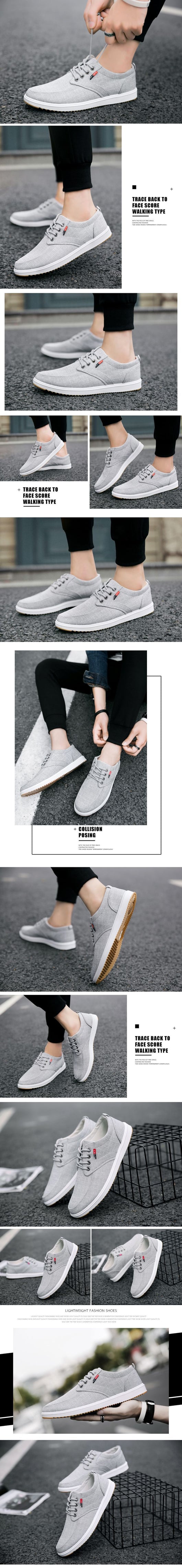 Zapatos de Lona con Cordones para Hombre - Cómodos y Transpirables - Image 11