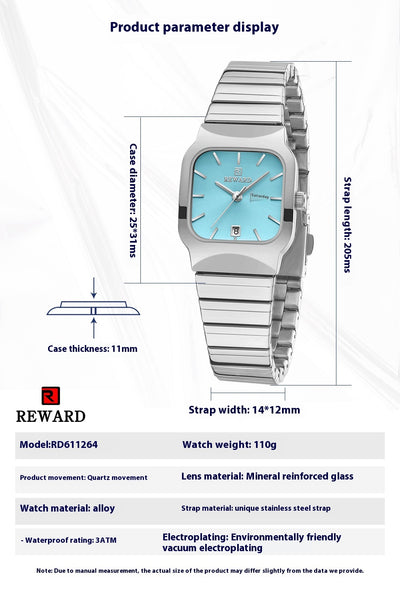 Reloj de Pareja Cuadrado Funcional de Doble Punta - Image 11