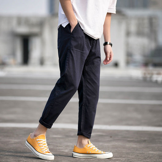 Pantalones Capri Casual de Algodón para Hombre en Colores Sólidos - Image 5
