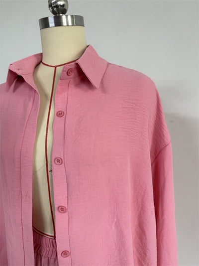 Conjunto Elegante: Blusa Suelta Manga Larga y Pantalón Cintura Alta - Image 21