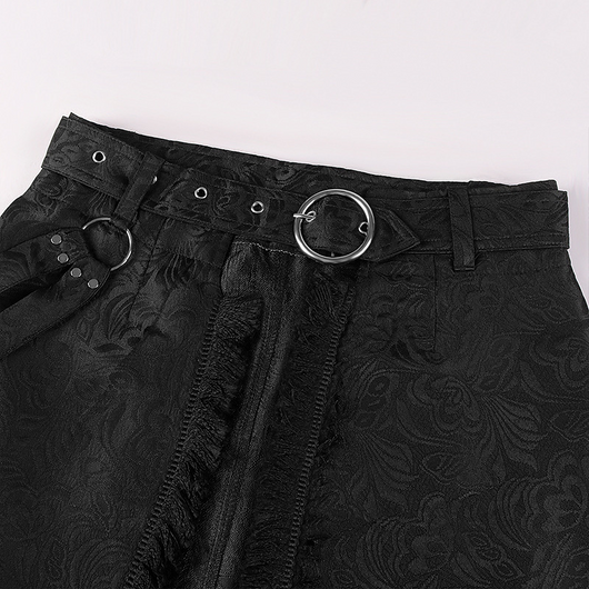 Falda Asimétrica Gótica Dark Rock Punk en Gris Ceniza - Image 9