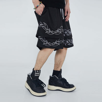 Shorts Hip Hop de Dos Piezas Desmontables para Hombre - Image 9