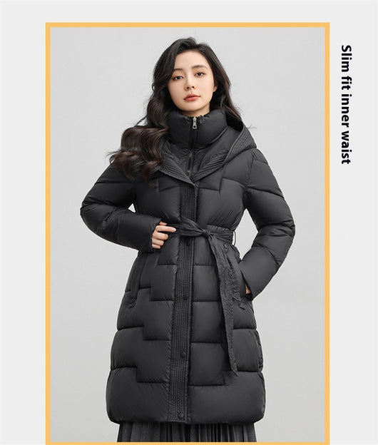 Abrigo Largo Ajustado con Capucha para Mujer - Diseño Invernal Elegante - Image 16