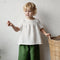 Playera Infantil de Algodón y Lino Estilo Mori - Manga Corta Verano
