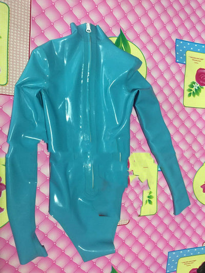 Jumpsuit Moldeador de Látex con Abertura Alta y Mangas Colgantes - Image 3