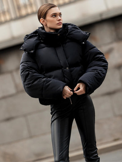 Chaqueta Acolchada de Algodón con Cierre para Mujer - Elegancia y Calidez - Image 15