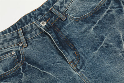Pantalones Vaqueros Blancos Lavados Estilo Punk para Hombre - Image 14